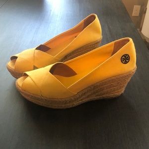 Tory Burch Wedge Shoes in Yellow
